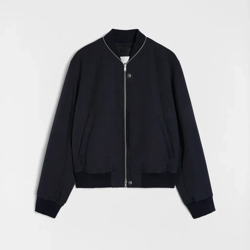 Wool Gabardine Bomber Jacket