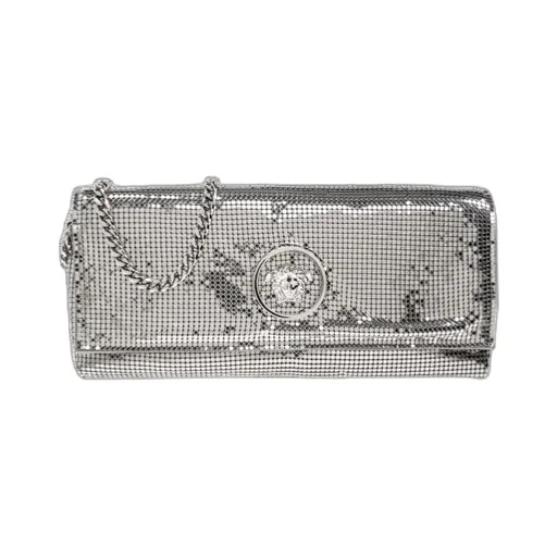 Versace Embellished Chain-Linked Clutch Bag
