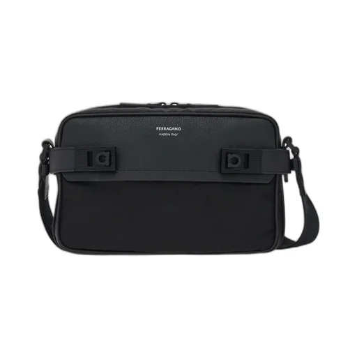 Gancini-Buckles Messenger Bag
