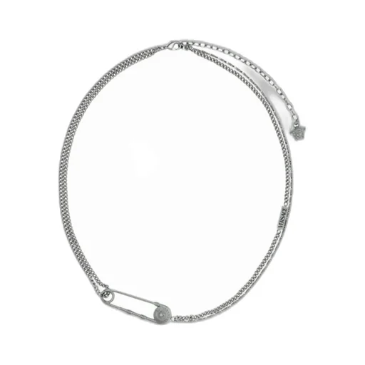 Versace Safety-Pin Pendant Necklace