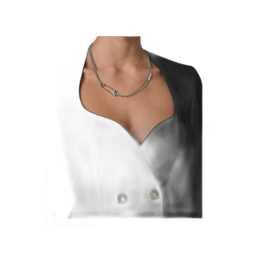 Versace Safety-Pin Pendant Necklace