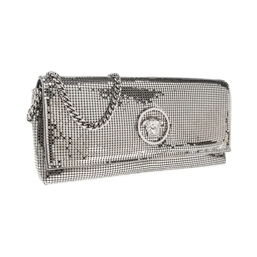 Versace Embellished Chain-Linked Clutch Bag