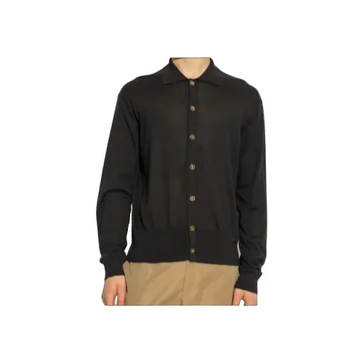 Versace Collared Button-Up Cardigan