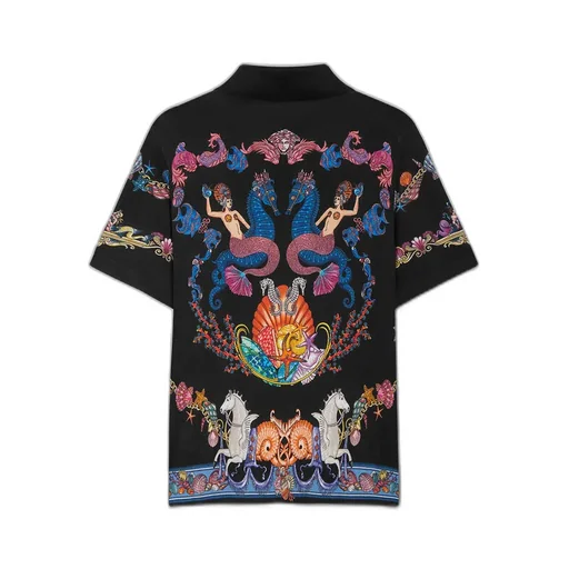 Versace Coral Theatre Printed Polo Shirt