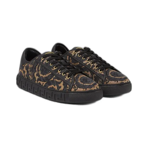 Versace Barocco Jacquard Greca Lace-Up Sneakers