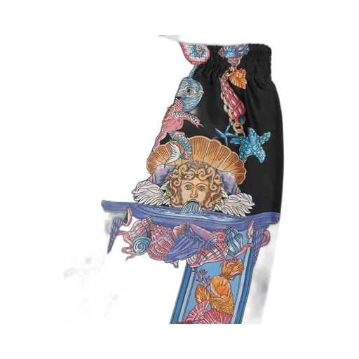 Versace Coral Theatre Printed Elastic-Waist Shorts