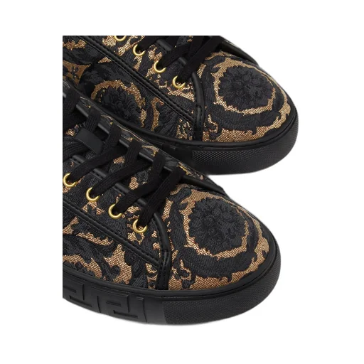 Versace Barocco Jacquard Greca Lace-Up Sneakers