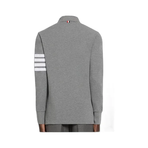 Thom Browne 4-Bar Long-Sleeve Polo Shirt