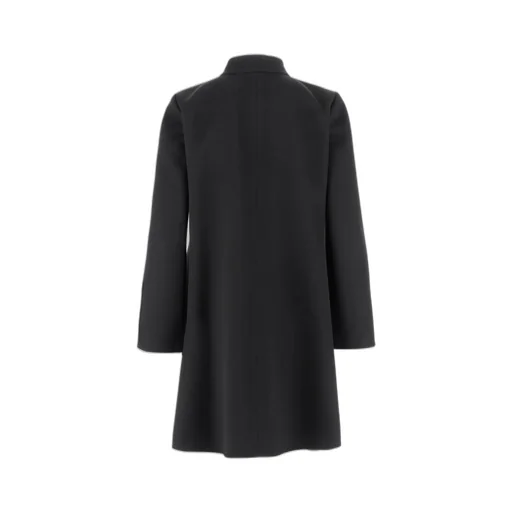 V-Shaped Gold-Tone Button Coat