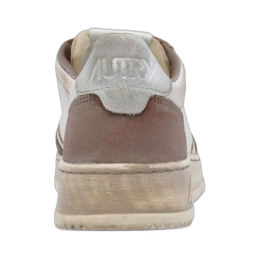 Medalist Low Suede-Insert Leather Sneakers