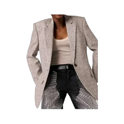 Stella Mccartney Single-Breasted Herringbone Blazer
