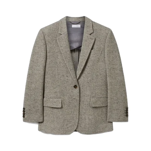 Stella Mccartney Single-Breasted Herringbone Blazer