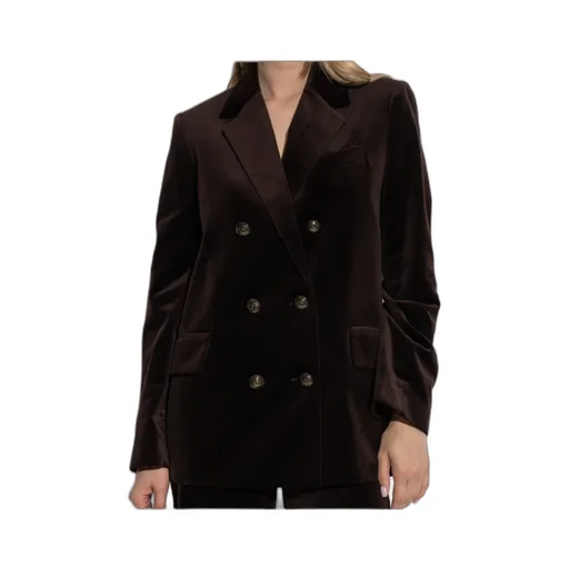 Double-Breasted Velvet Blazer