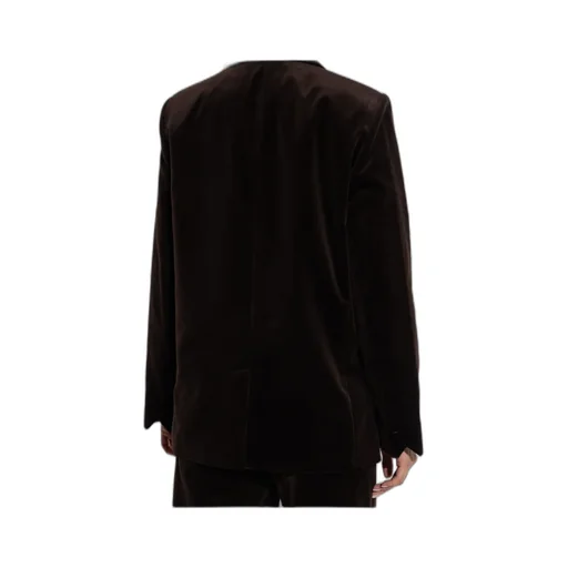 Double-Breasted Velvet Blazer