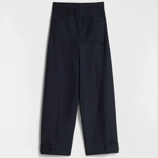 Wool Gabardine Tailored Trousers
