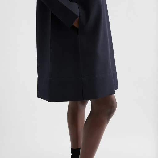 Wool Gabardine Shirt Dress