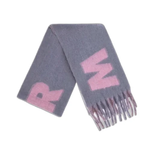 Marni Logo Patch Fringed Scarf