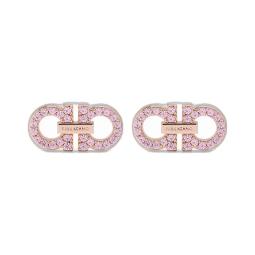 Double Gancini Crystal Embellished Earrings