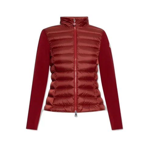 Moncler Logo Patch Zip-Up Panelled Cardigan