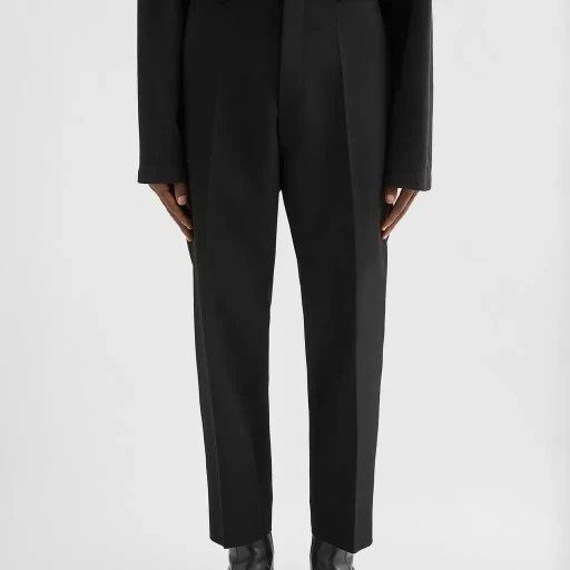 Wool Gabardine Tapered Trousers