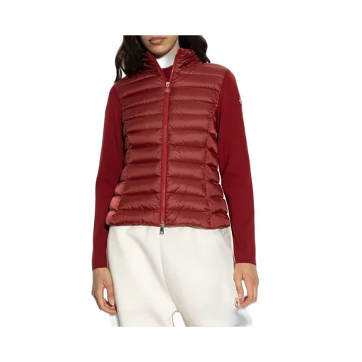 Moncler Logo Patch Zip-Up Panelled Cardigan