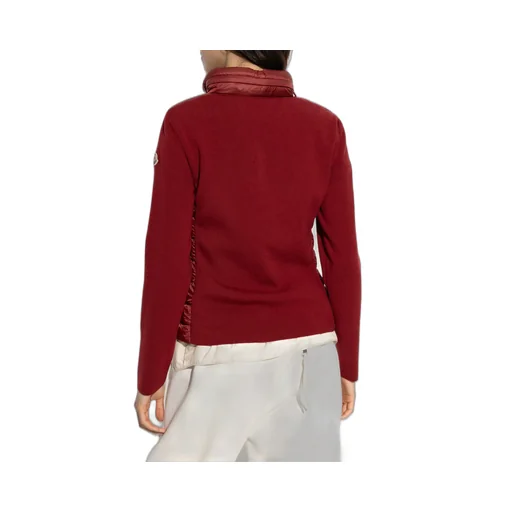 Moncler Logo Patch Zip-Up Panelled Cardigan