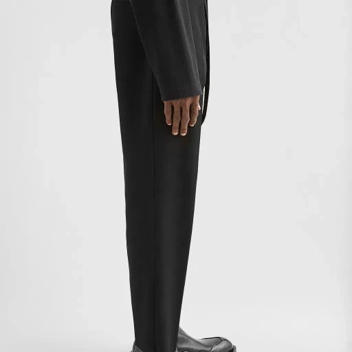 Wool Gabardine Tapered Trousers