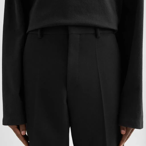 Wool Gabardine Tapered Trousers