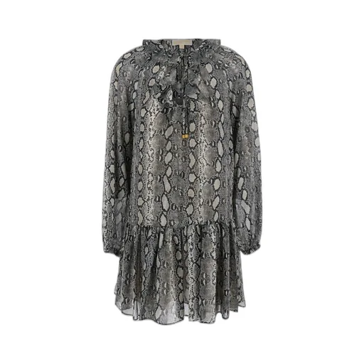 Michael Michael Kors Print Georgette Ruffle Mini Dress