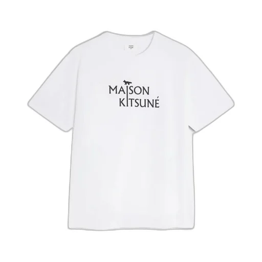 Maison Kitsuné Logo Printed Crewneck T-Shirt