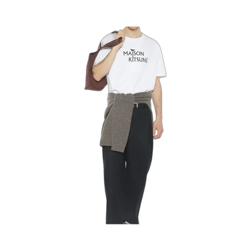 Maison Kitsuné Logo Printed Crewneck T-Shirt