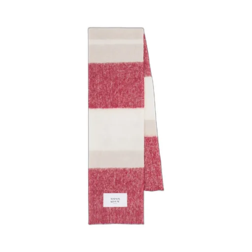 Maison Kitsun Striped Scarf