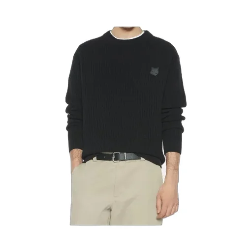 Maison Kitsuné Fox Head Ribbed Jumper