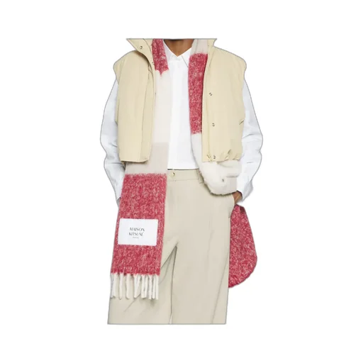 Maison Kitsun Striped Scarf