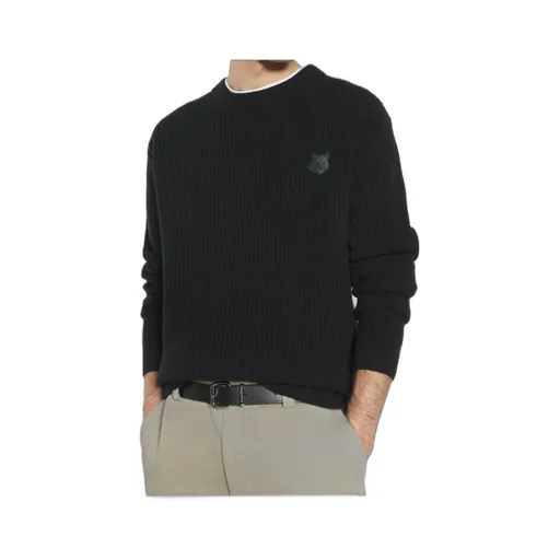 Maison Kitsuné Fox Head Ribbed Jumper