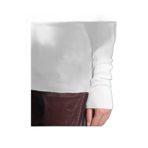 Long-Sleeve Tie-Detail Top