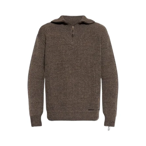 Maison Margiela Zip-Collar Knitted Jumper
