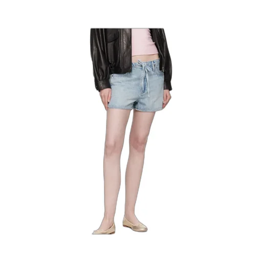 Drawstring Denim Shorts