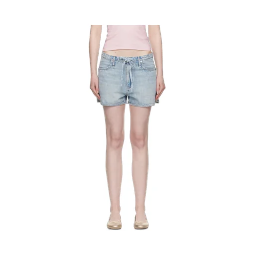 Drawstring Denim Shorts