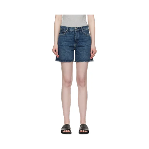 Denim Shorts With Belt Loops