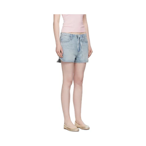 Drawstring Denim Shorts