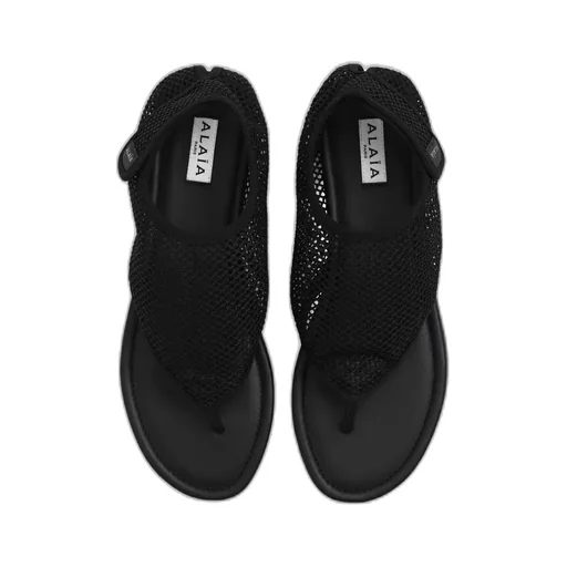 AlaÏA Fishnet Thong Sandals