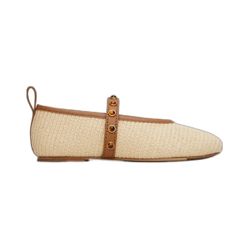 Spire Straw Mary Jane Ballet Flats
