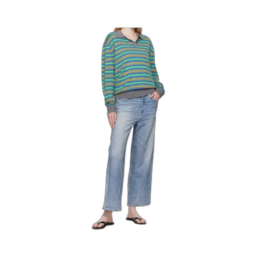 Denim Trousers With Belt Loops