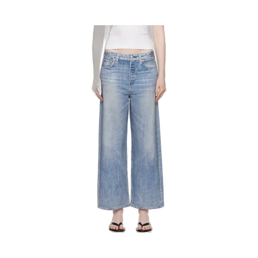 Denim Trousers With Belt Loops