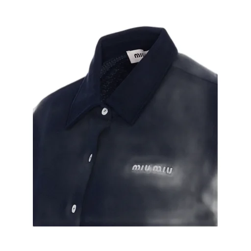 Miu Miu Logo-Embroidered Short-Sleeved Shirt