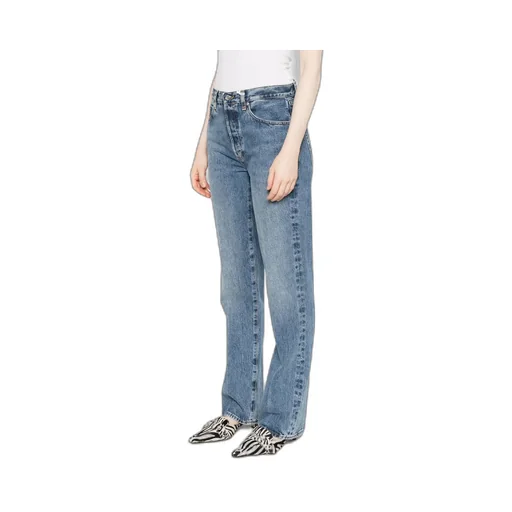Frame High Rise Straight Leg Jeans