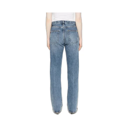 Frame High Rise Straight Leg Jeans