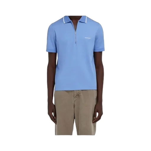 Ferragamo Logo Embroidered Half-Zip Polo Shirt