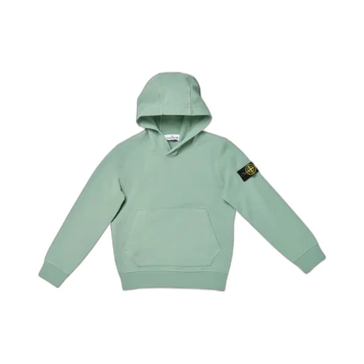Stone Island Junior Logo Patch Long-Sleeved Hoodie